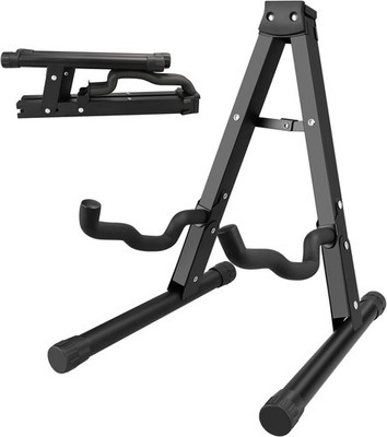 1 Pack Guitar Stand, A-Frame Folding Guitar Stand with Non-Slip Rubber and Foam