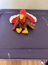 TY Beanie Baby – GOBBLES the Turkey (5.5 in) RARE