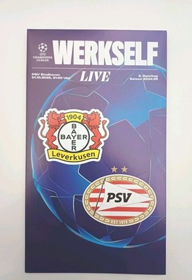 PROGRAMM WERKSELF LIVE BAYER LEVERKUSEN v PSV EINDHOVEN CHAMPIONS LEAGUE 2025/26