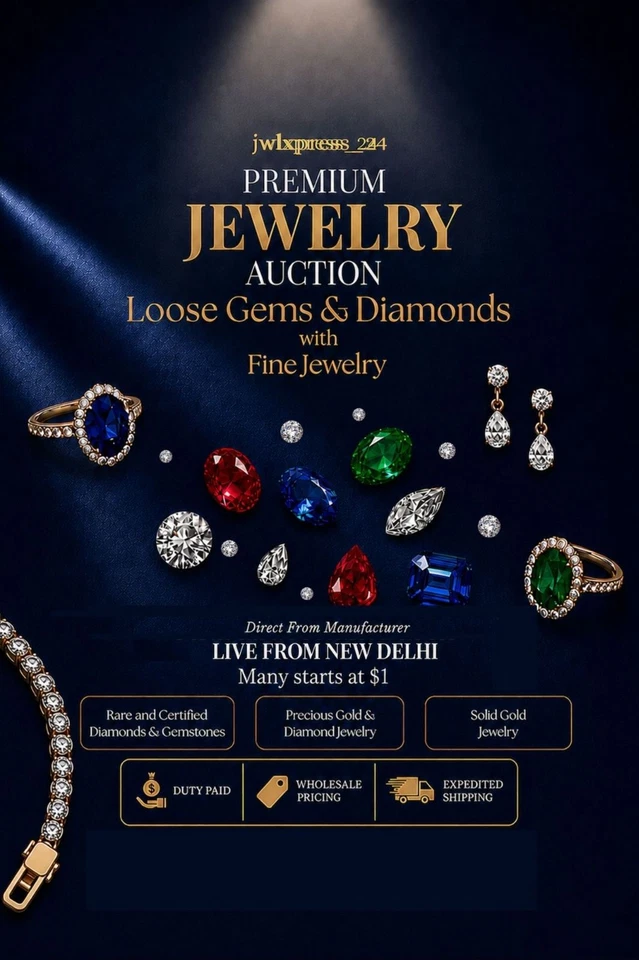 LIVE NOW : Premium Loose Diamond/Gemstones Auction! Starts at $1! 💎