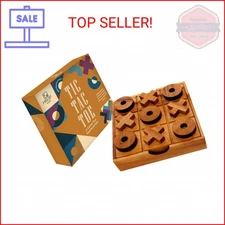 BSIRI Wooden Tic Tac Toe Game - Brain Teaser Puzzles for Adults and Unique Gifts