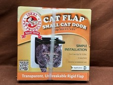 IDEAL PET PRODUCTS Small White Cat Flap Door 6 1/4" x 6 1/4" NIP