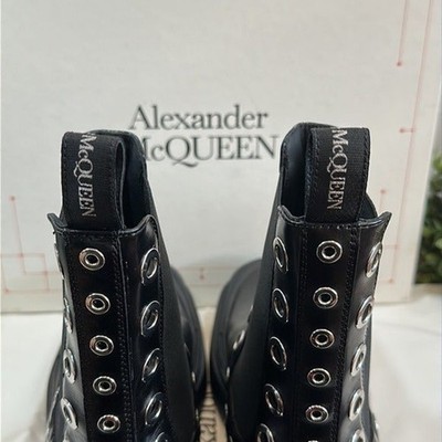 Alexander McQueen Leather Grommets Eyelet Details Stack Chelsea Boots Size 42.5 Alexander McQueen Leather Grommets Eyelet Details Stack  main image 4