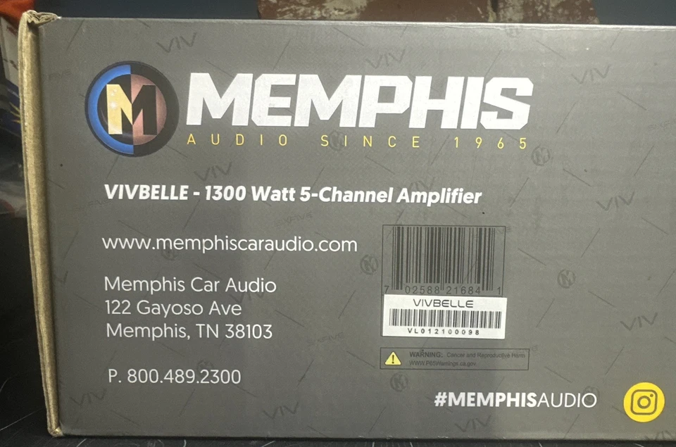 Amplificador Subwoofer Componente Memphis VIVBELLE Edición Limitada 5 Canales 1300W “NUEVO” Foto 4 de 4