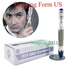 10th Doctor Who Metal Tactile Sonic Screwdriver Prop Replica Extendable Toy Xmas