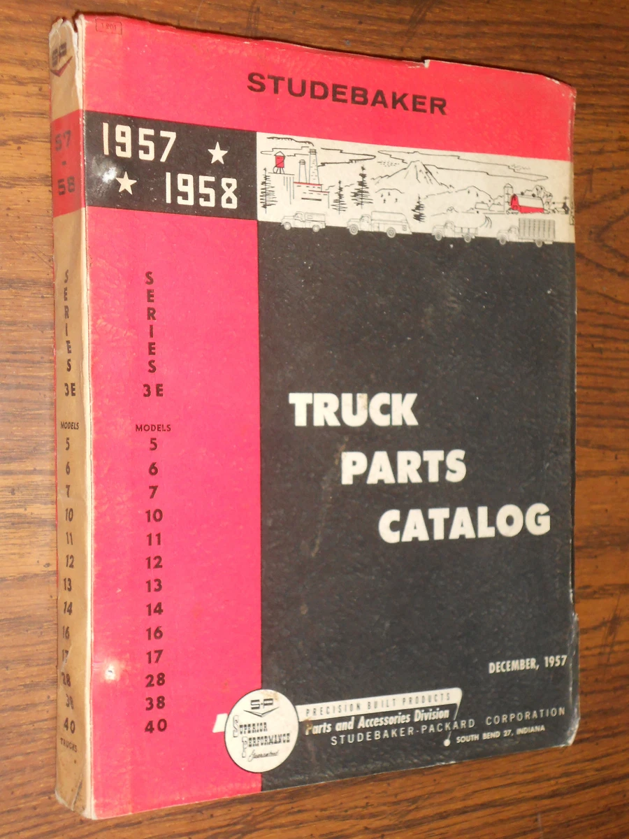 1957 1958 STUDEBAKER TRUCK PARTS CATALOG ORIGINAL CHASSI BODY PARTS.BOOK