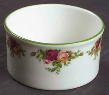 Ramekin Old Country Roses White (Green Trim) NEW  Discontinued Piece