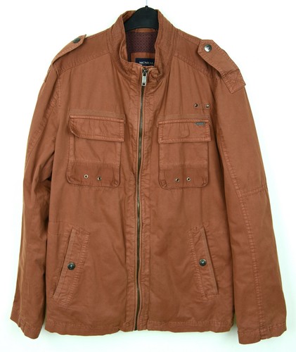 MCNEAL Men L Burnt Orange Bomber Jacket 