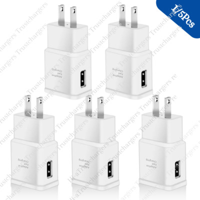1/5Pack Lot Adaptive Fast USB Wall Charger Power Adapter AC For Samsung Android