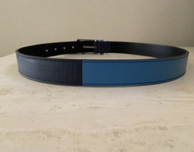 Burberry Navy Two Tone Belt | eBay display picture 3