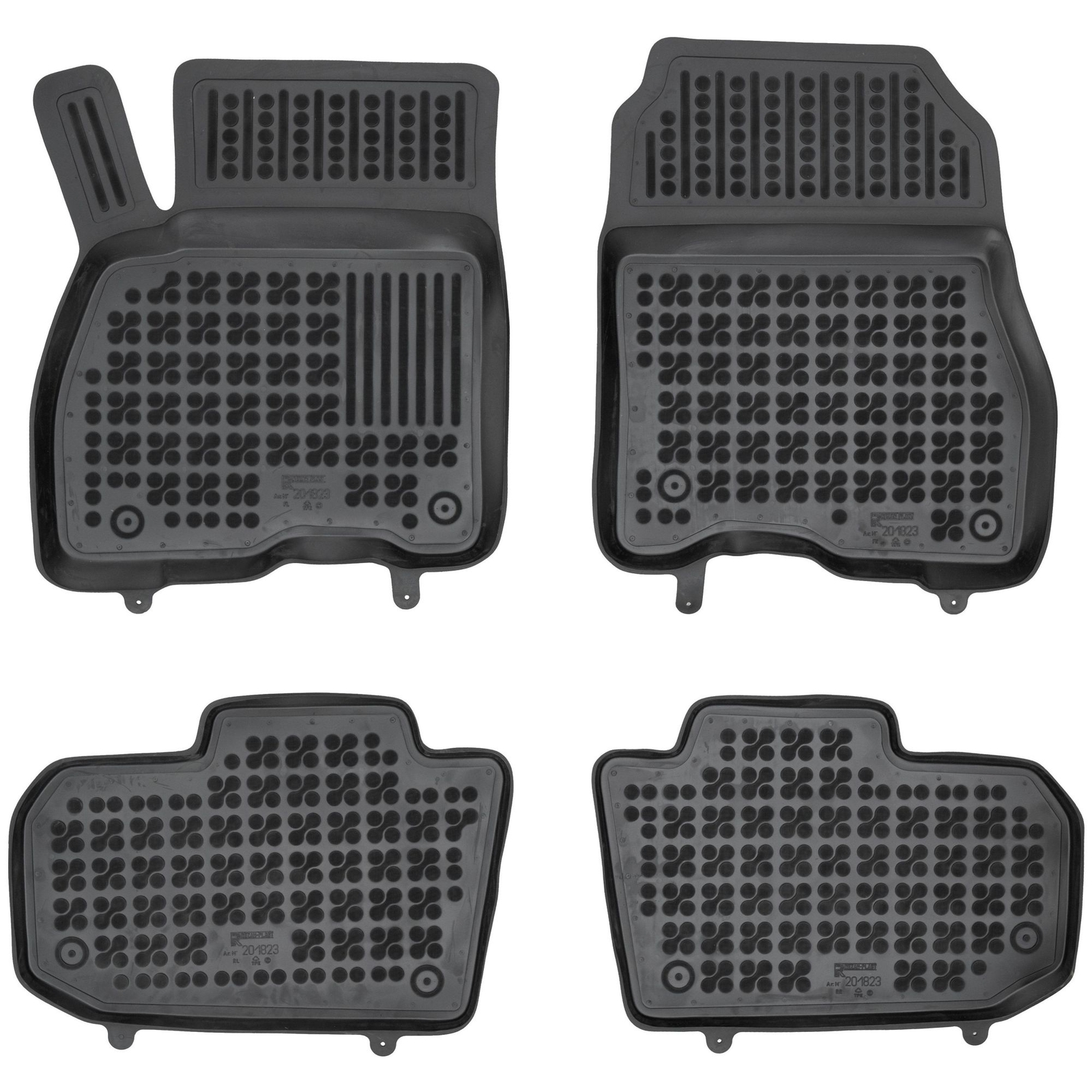 Tapis de sol en caoutchouc Rezaw-Plast pour Nissan Leaf II ZE1 de 2017 noir