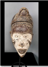 Primitive afrikanische Stammes Bakongo Maske -- Kongo ADE 9