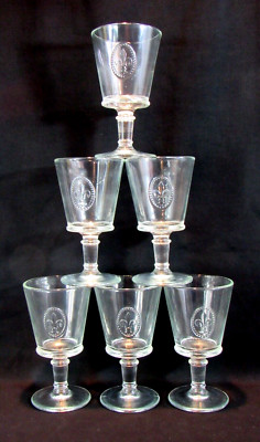 LaRochere France set/ 6 Fleur de Lis Goblet Wine/Water Set France