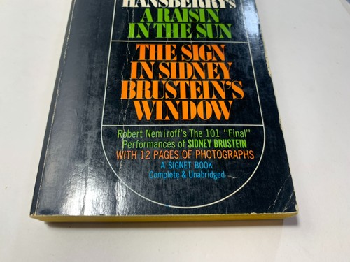 PB A Raisin In The Sun & The Sign In Sidney Brustein's Window LORRAINE HANSBERRY - Picture 5 of 19
