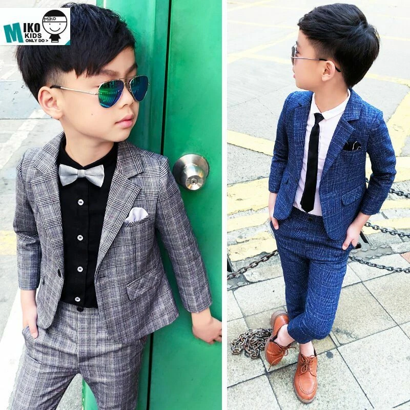 2 pi ces costume manches longues pour enfants gar ons gentleman manteau pantal