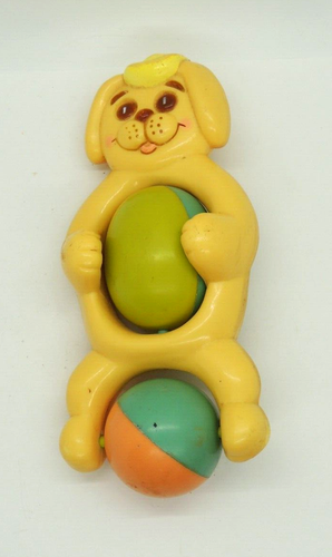 Vintage Tommee Tippee Baby Spielzeug Hund Spinner Rassel Made in Hong Kong - Bild 12 von 12