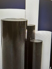 PA6+ 30% GF Rundstange Schwarz Polyamid  Vollmaterial Ø 30 - 60 mm Länge=1000 mm
