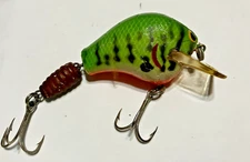 Vintage Bagley Brok'n Balsa B1 Green Craw All Brass with rubber Rare Bagley lure