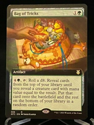 MTG Commander Adventures Forgotten Realms Extended Art Bag of Tricks - Rare  | eBay