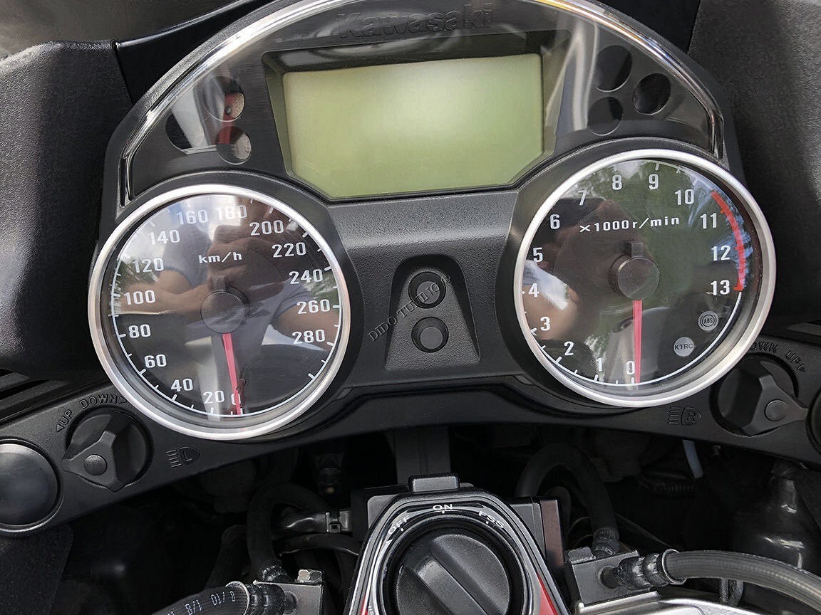 Kawasaki ZZR 1400 ZX-14 06-11 Cerclages De Compteur Aluminium
