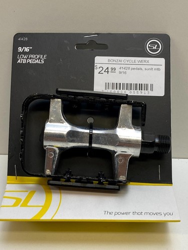 Pédales Pliantes Sunlite Neuves Pour Vélo - Axe 9/16" Avec Réflecteurs - Idéales VTC, BMX