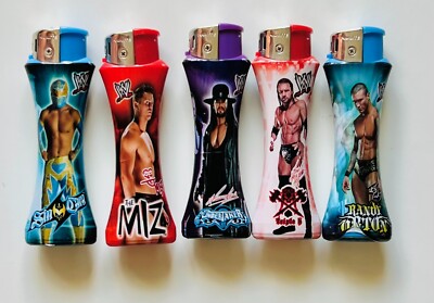 WWE GIANT Curve Lighters Ser A 12 refillable butane lighter, bottle open THE MIZ | #435444058
