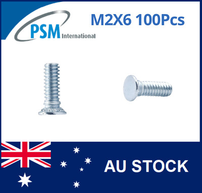 SELF CLINCHING STUD M2 X 6 STEEL ZINC PLATED PSM09218 PSM PFHM26Z X100