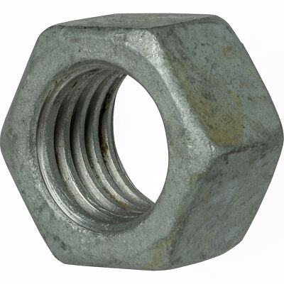 1/2''-13 Finished Hex Nuts Steel Grade 2 Hot Dip Galvanized Finish Qty 100