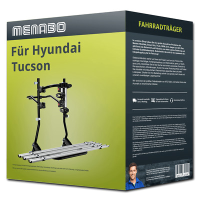 Menabo Fahrradträger Cobra Plus schwarz/silber für Hyundai Tucson JM - 3 Räder 