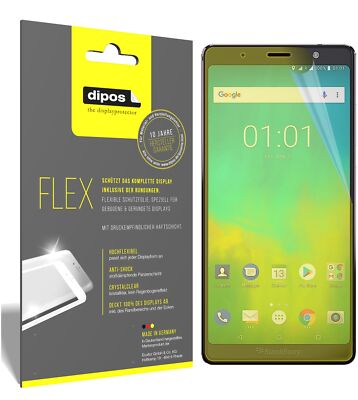 3x BlackBerry Evolve Schutzfolie Folie, 100% Displayabdeckung, dipos Flex