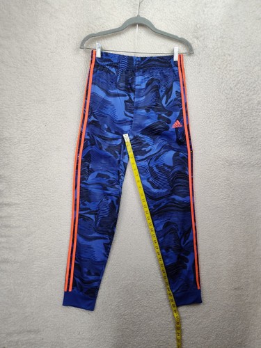 Adidas Boys Pants Large Blue Printed 100% Polyester Drawstring Active Jogger - Picture 10 of 20