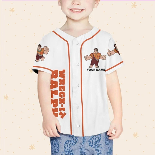 Custom Disney Wreck it Ralph Simple, Custom Disney Baseball Jersey