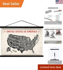 Magnetic Poster Hanger Frames 60 Inch Wide, Black, Strong Magnet, Premium Woo...