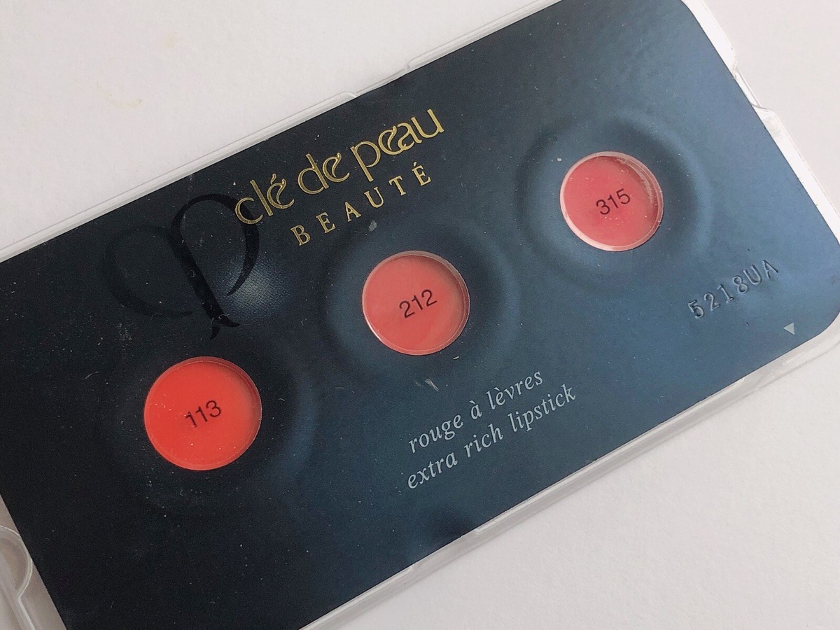 Clé de Peau Beauté Extra Rich Lipstick Samples in 113, 212, 315
