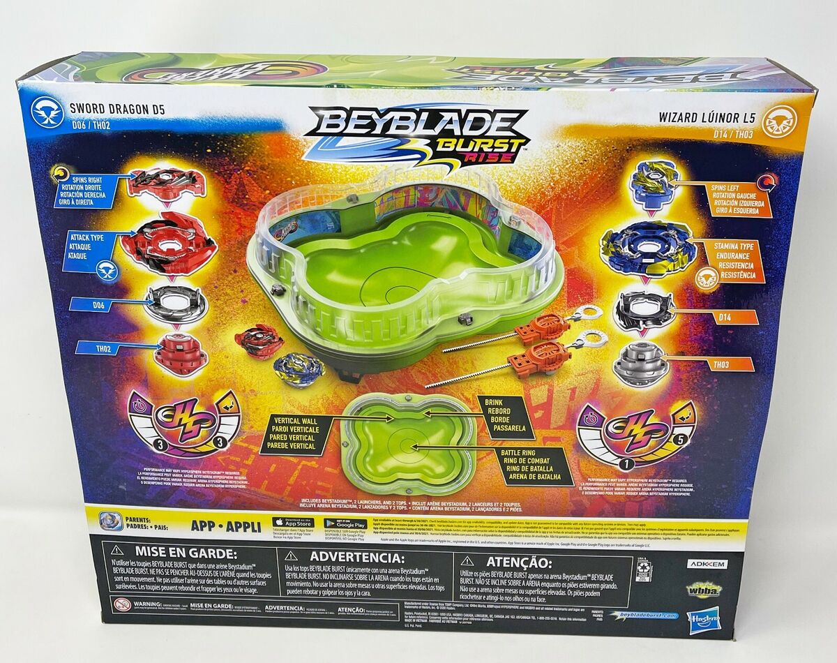 Beyblade Burst Rise Hypersphere Infinity Brink Battle Set & 2 Tops (New In  Box)