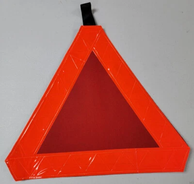 SMV Slow Moving Vehicle Sign soft sided easily removable