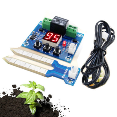 DC 12V LED Soil Moisture Controller Soil Humidity Sensor Automatically Watering
