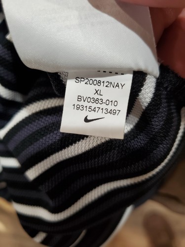 Nike Polo Men’s XL Golf Dri-Fit BV0363-010 black white stripe Victory Striped - Picture 6 of 7