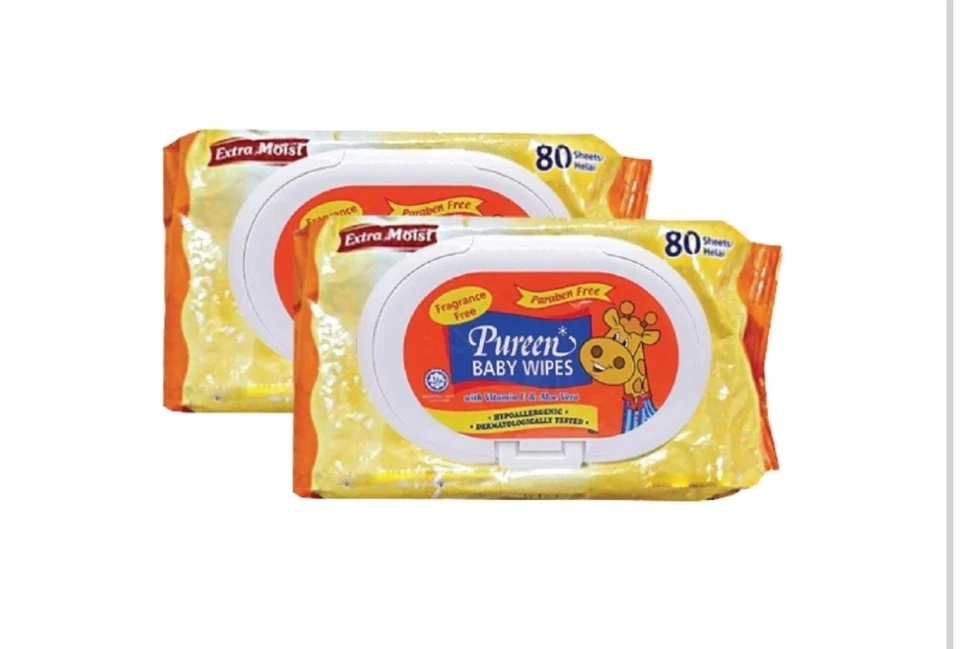 Pureen Baby Wipes Extra Moist (80 sheets) - Image 1 of 1