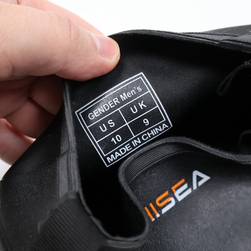 HISEA Men 10 Zip-up Steel Toe Seamless Rubber Rain Boots Covers Waterproof Shoes - Picture 6 of 7