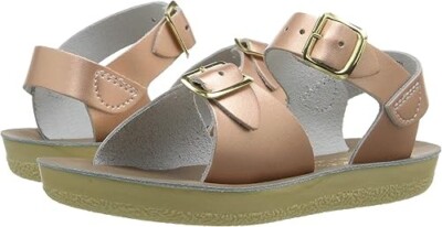 Salt Water Sandals Baby Infant Girl Size Hoy Shoe Surfer Shiny Rose Gold 