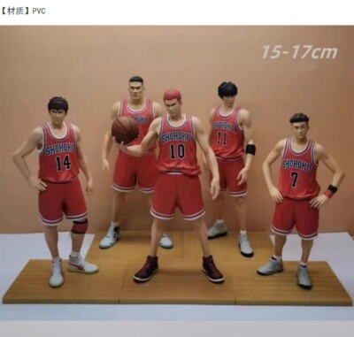 5pcs Anime Figure SLAM DUNK Shohoku Basketball Team PVC Boxed Statue Model Gift