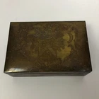Vintage Engraved Trinket Keepsake Box Cigar Humidor Box Silverplate?