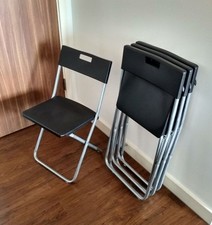 HIRE ONLY Folding plastic black chairs  and White Tables for HIRE ONLY