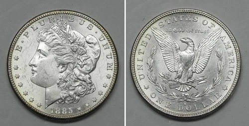 X7345  1885-S Morgan Dollar, Choice BU