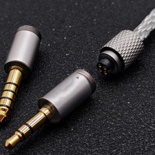 Einzelnes Kupfer Kopfhörerkabel Typ C auf 3,5 mm 4,4 mm versilbert 1,2 m – Bild 2