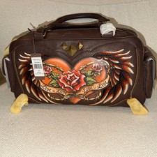Limited Edition Isabella Fiore Live To Love Hobo Satchel Bag Vintage RARE Tattoo