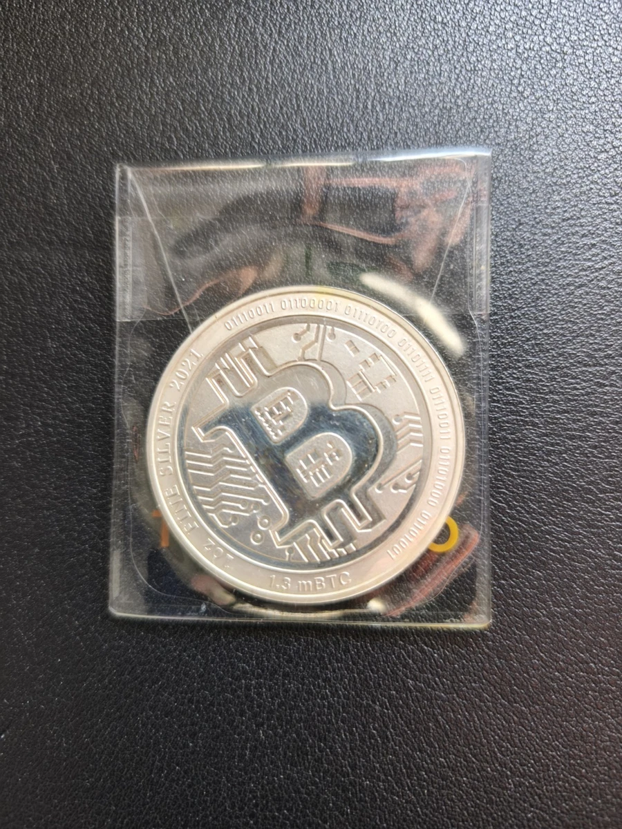 Moneda Bitcoin 2021 Niue 2 dólares–1 oz plata pura .9999–New Zealand-Edic limita