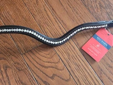 Rhinestone browband, KL Select, Redbarn. Black, Full size