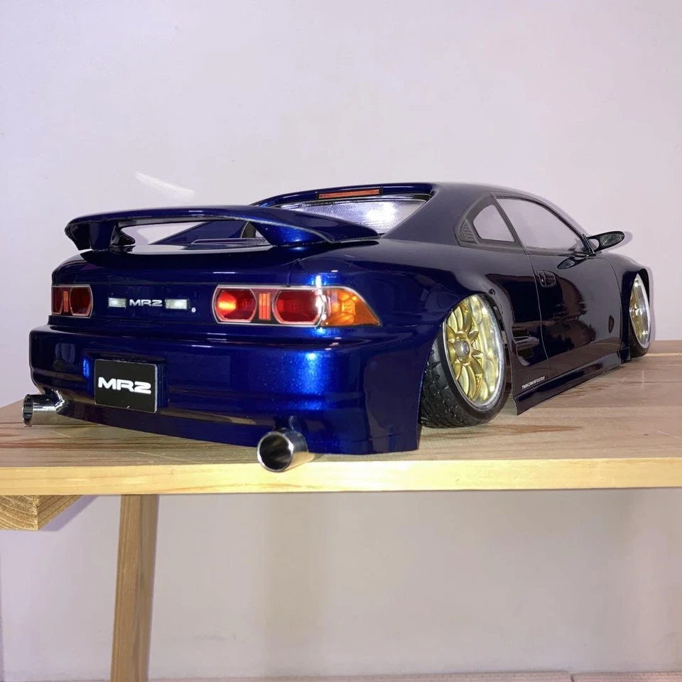 ABC Hobby 1/10 RC Car Body Toyota MR2 SW20 Dark Blue Painted - Image 3 of 4